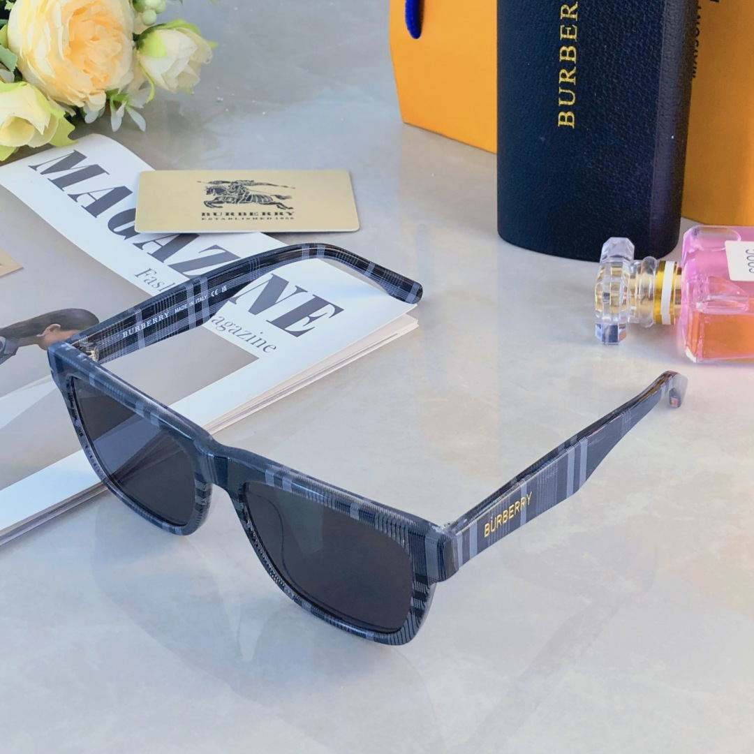 。。Burberr*高级感ins欧美复古猫眼板材太阳眼镜王嘉尔同款2025新墨镜