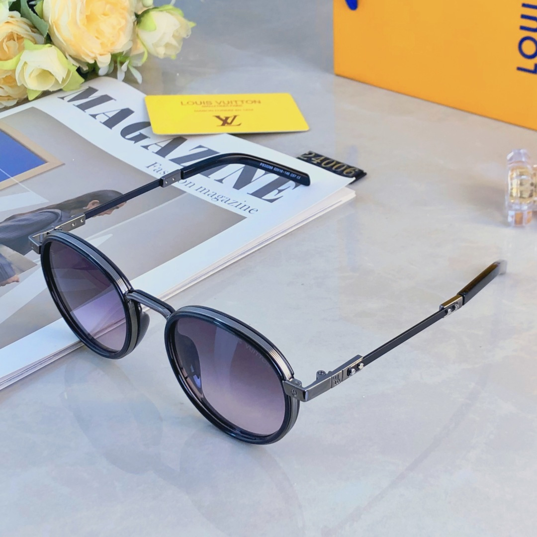 。。Louis vuitto*复古椭圆形小框ins风太阳镜女夏素颜装饰眼镜网红朋克风墨镜
