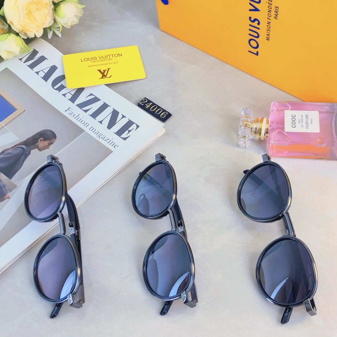 。。Louis vuitto*复古椭圆形小框ins风太阳镜女夏素颜装饰眼镜网红朋克风墨镜