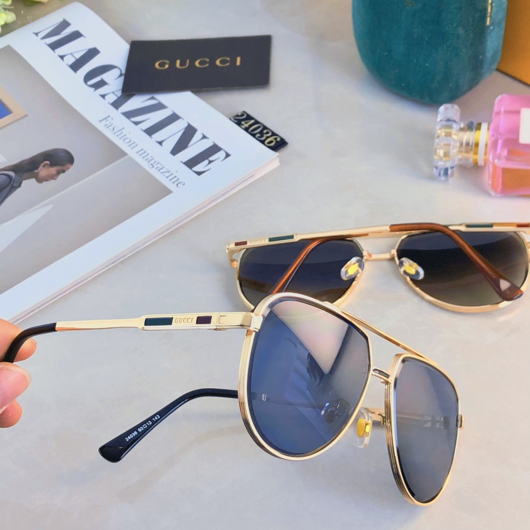 。。Gucc*2025时尚新款蛤蟆墨镜复古素颜百搭男女太阳镜防紫外线眼镜架潮