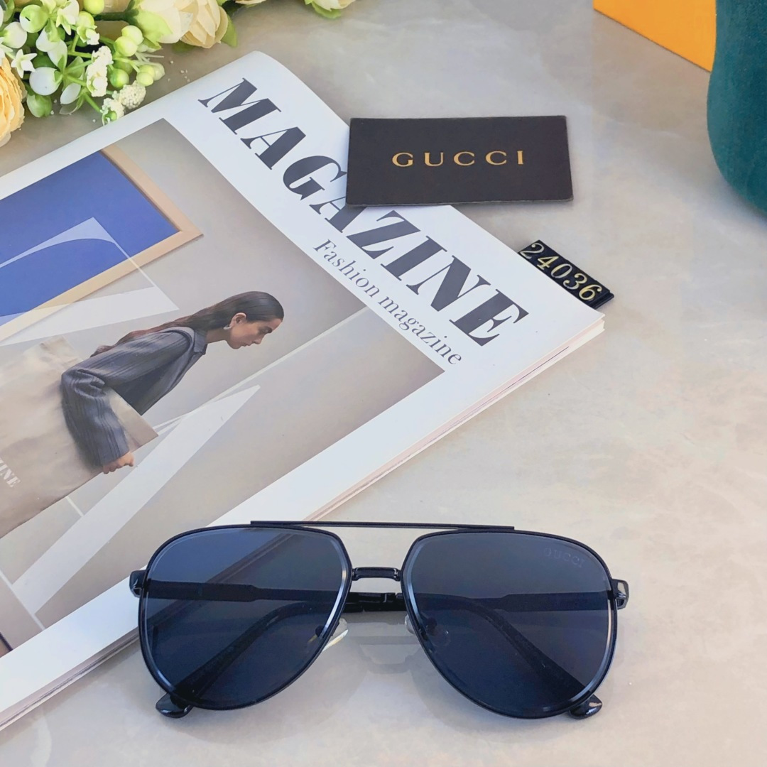 。。Gucc*2025时尚新款蛤蟆墨镜复古素颜百搭男女太阳镜防紫外线眼镜架潮