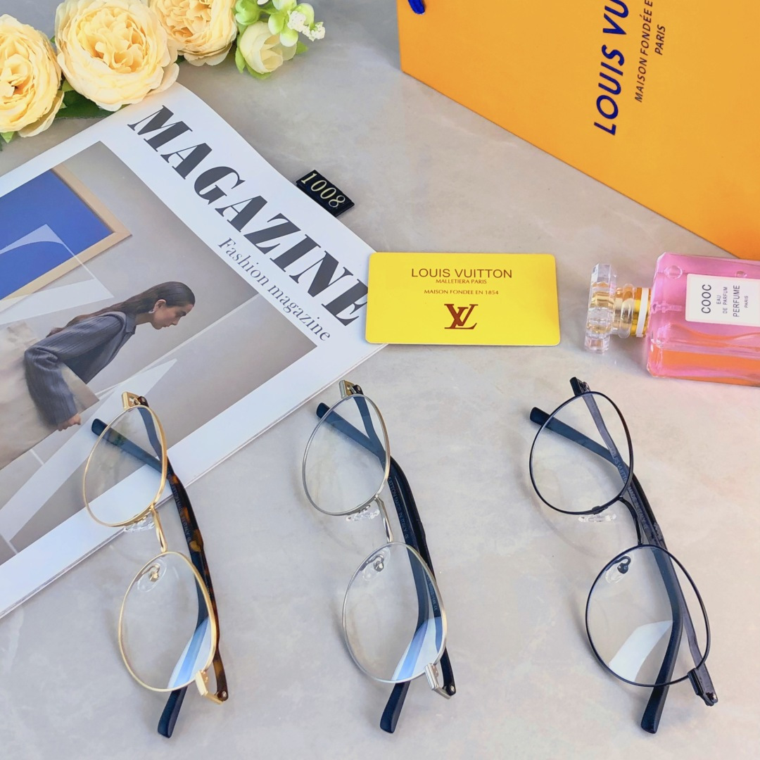 。。Louis vuitto*复古金属细边圆形眼镜男配近视度数文艺高质感防蓝光圆脸平光镜女