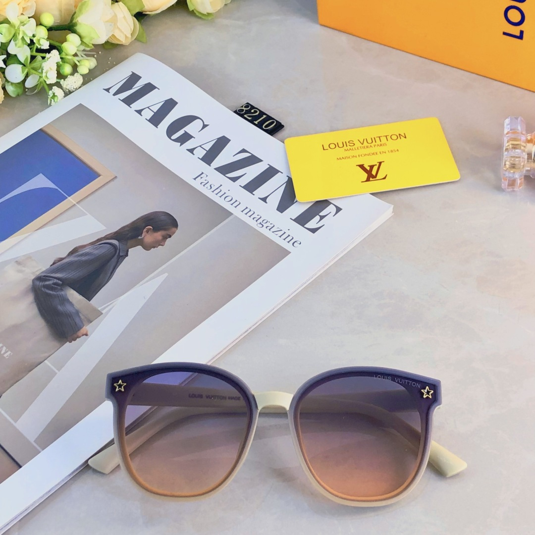 。。Louis vuitto*韩版大脸复古太阳镜男潮网红素颜街拍黑色墨镜防紫外线高清尼龙片