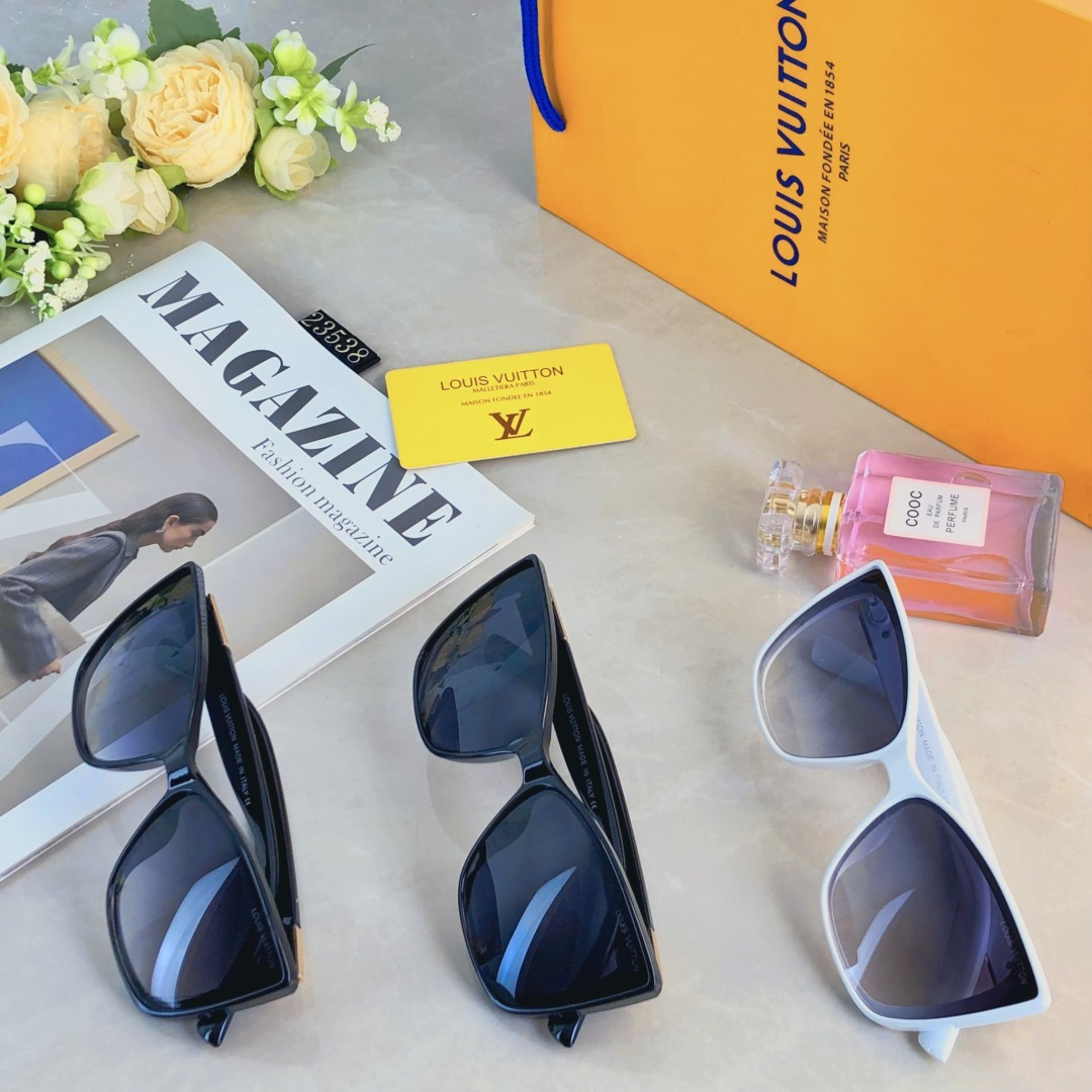 。。Louis vuitto*韩版高级感ins防晒墨镜女超大框方框显脸小开车防紫外线太阳镜