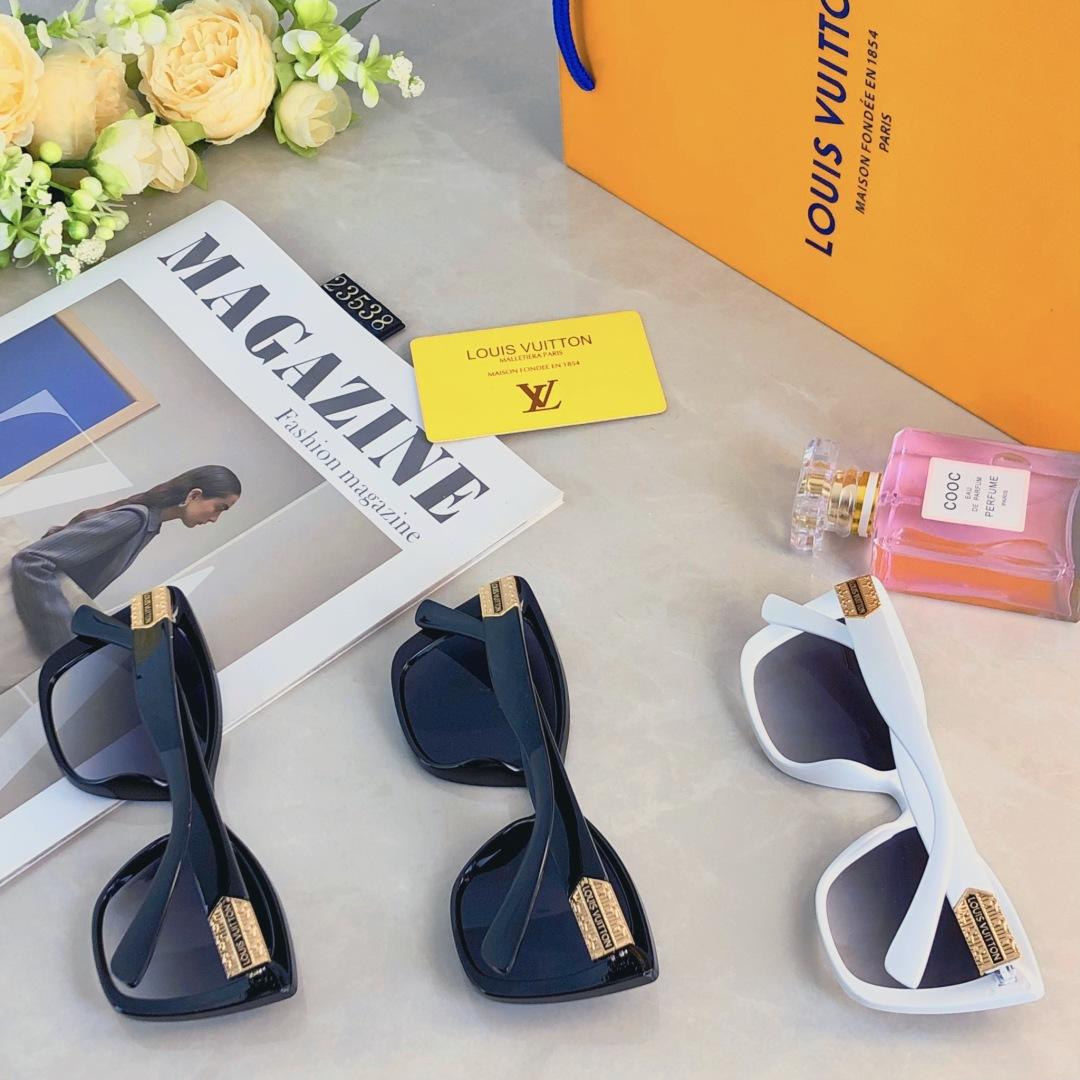 。。Louis vuitto*韩版高级感ins防晒墨镜女超大框方框显脸小开车防紫外线太阳镜