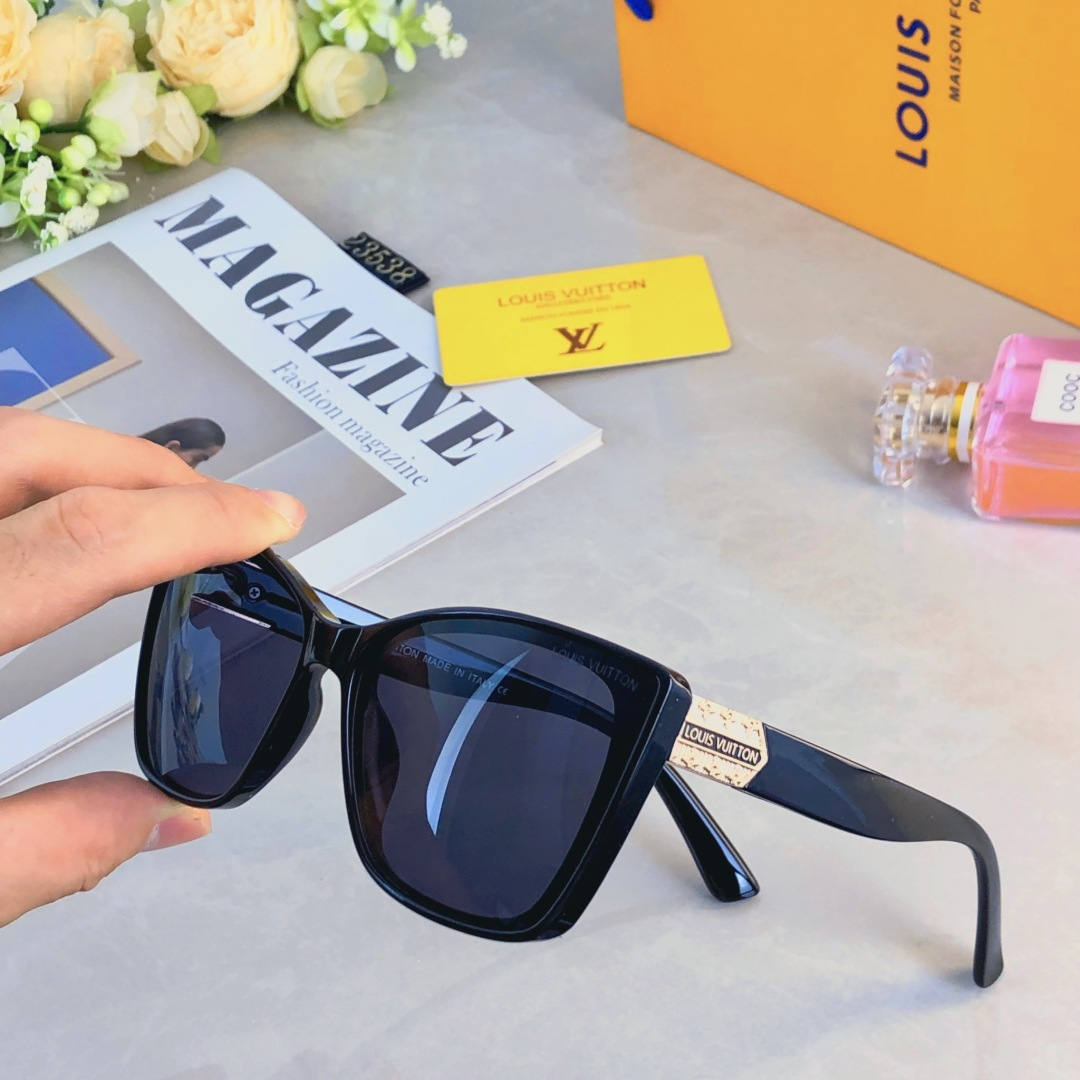 。。Louis vuitto*韩版高级感ins防晒墨镜女超大框方框显脸小开车防紫外线太阳镜