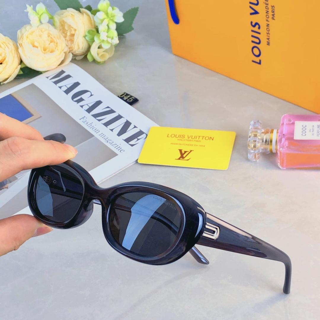 。。Louis vuitto*2025新款复古小框高级感太阳镜男女百搭凹造型拍照墨镜防紫外线潮