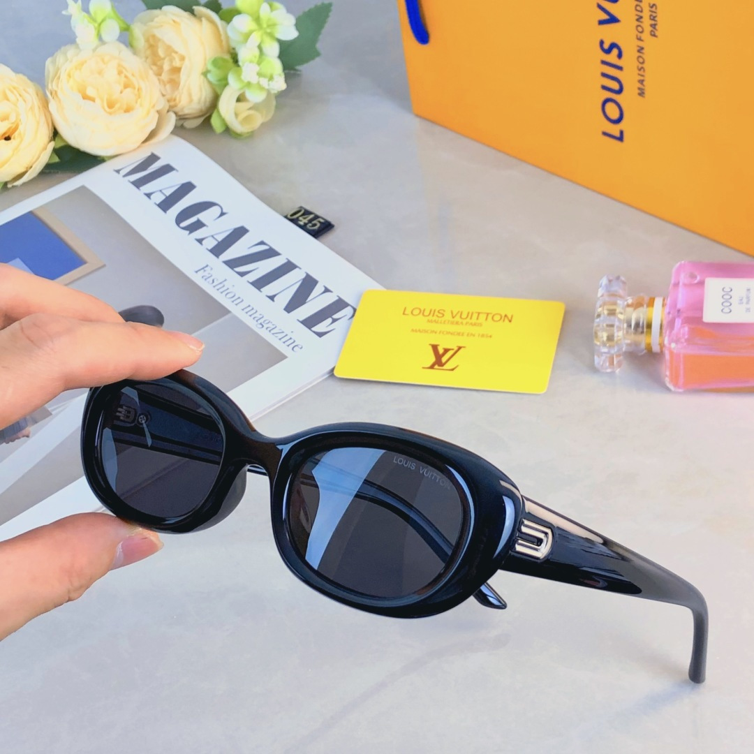。。Louis vuitto*2025新款复古小框高级感太阳镜男女百搭凹造型拍照墨镜防紫外线潮