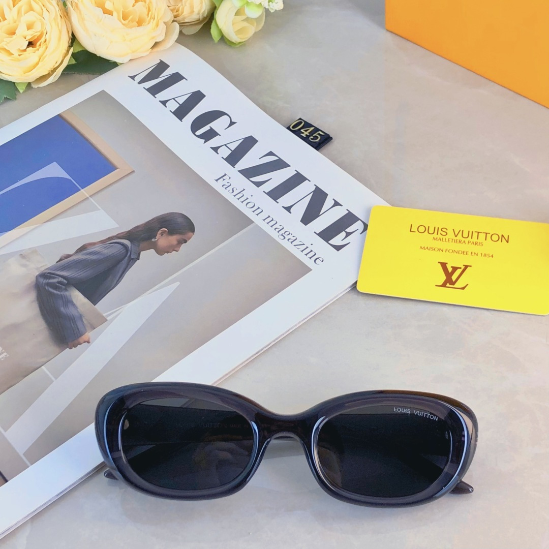 。。Louis vuitto*2025新款复古小框高级感太阳镜男女百搭凹造型拍照墨镜防紫外线潮