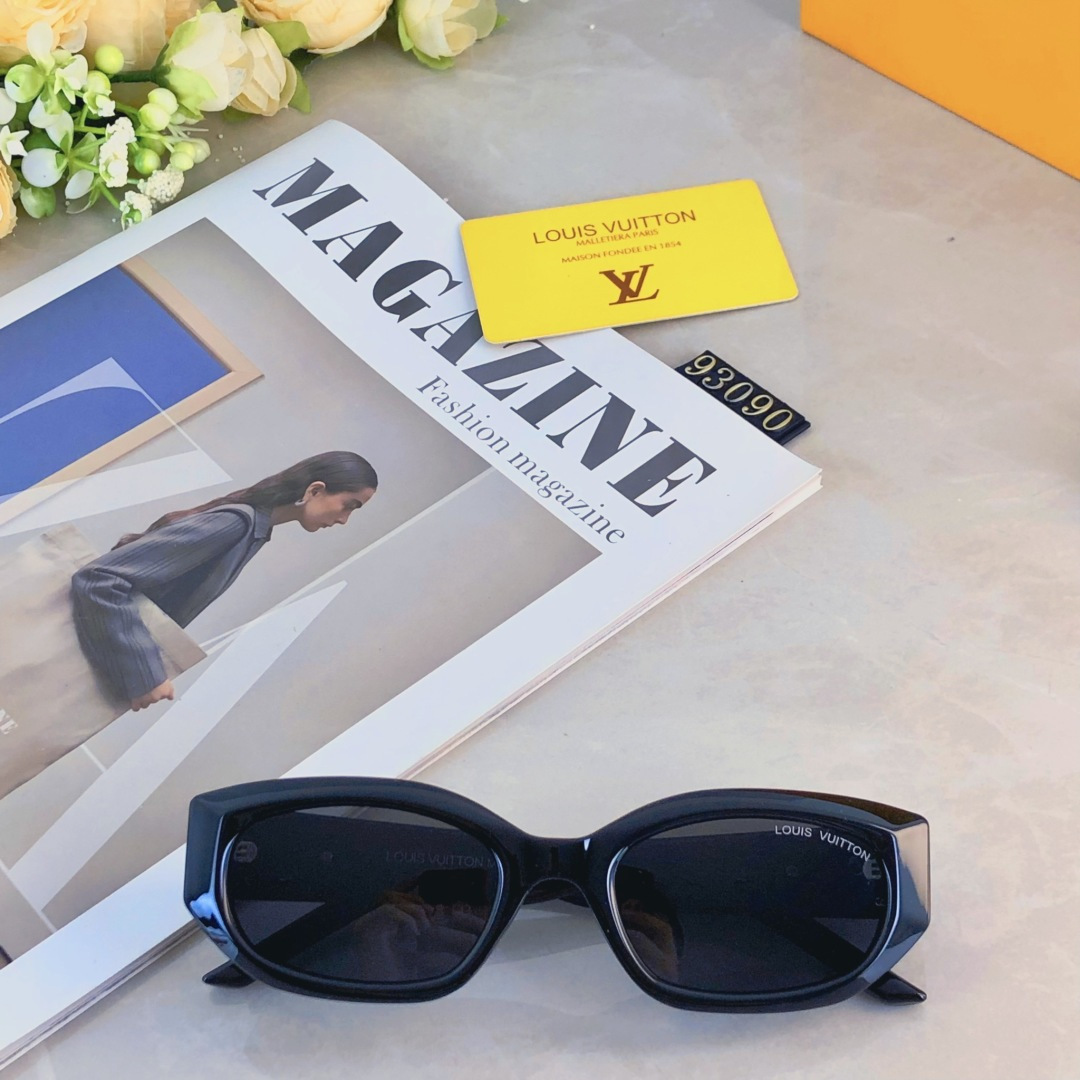 。。Louis vuitto*韩版潮大框个性偏光太阳眼镜男女网红黑色显脸小复古墨镜街拍