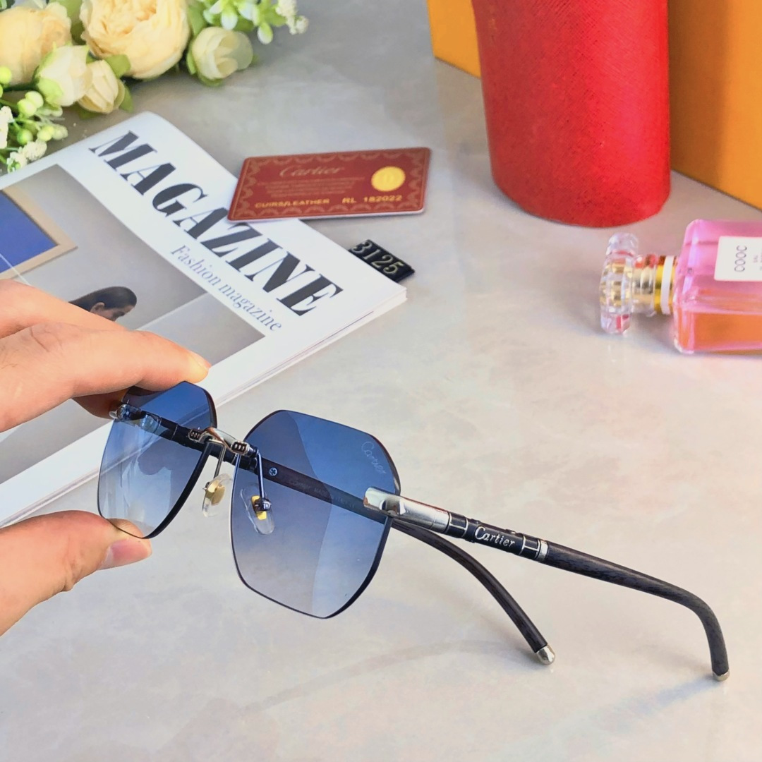 NO:374436,Cartie* Fashionable and handsome sunglasses for women sun protection, UV protection, high-end frameless small frame, strong light driving sunglasses, men's glasses, sunglasses, glasses, cartier19860909Cartie*时尚帅气太阳镜女防晒防紫外线高档无框小框防强光开车墨镜男眼镜墨镜太阳镜,眼镜,cartier,glasses