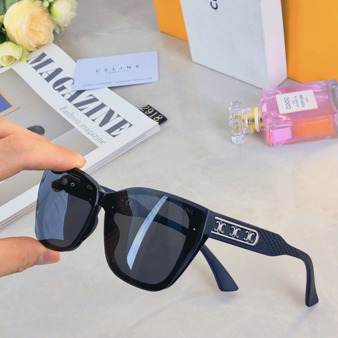 NO:374470,Celin* women's high-end sunglasses sun protection, sun protection, ultraviolet rays, summer sun protection, strong light, large face, slimming, sunglasses, sunglasses, celine19860909Celin*女款高级感太阳眼镜遮阳开车防紫外线夏季防晒防强光大脸显瘦墨镜眼镜墨镜太阳镜,眼镜,celine,glasses