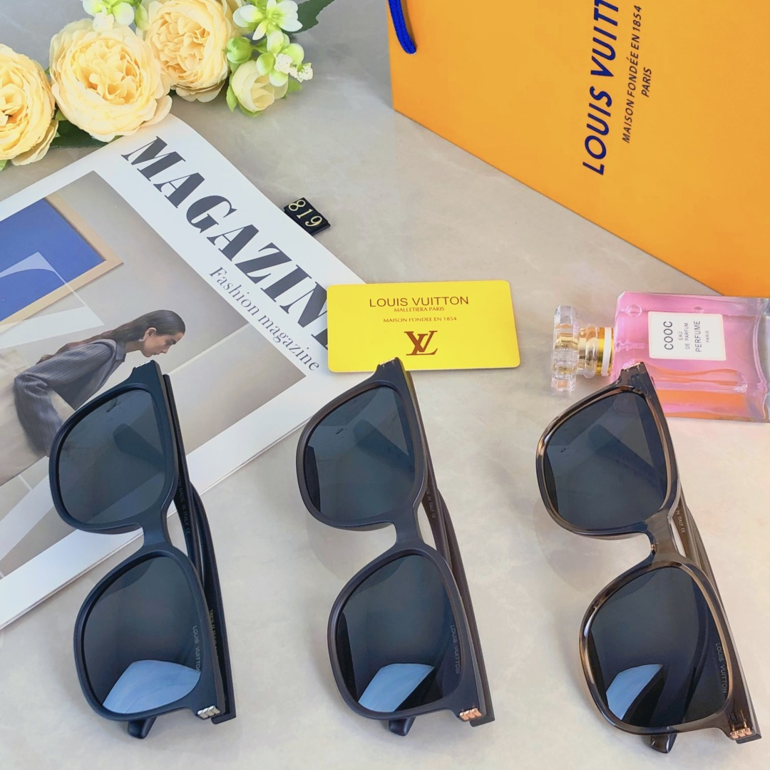 。。Louis vuitto*韩系大框偏光太阳眼镜高级感复古方框大脸防紫外线墨镜