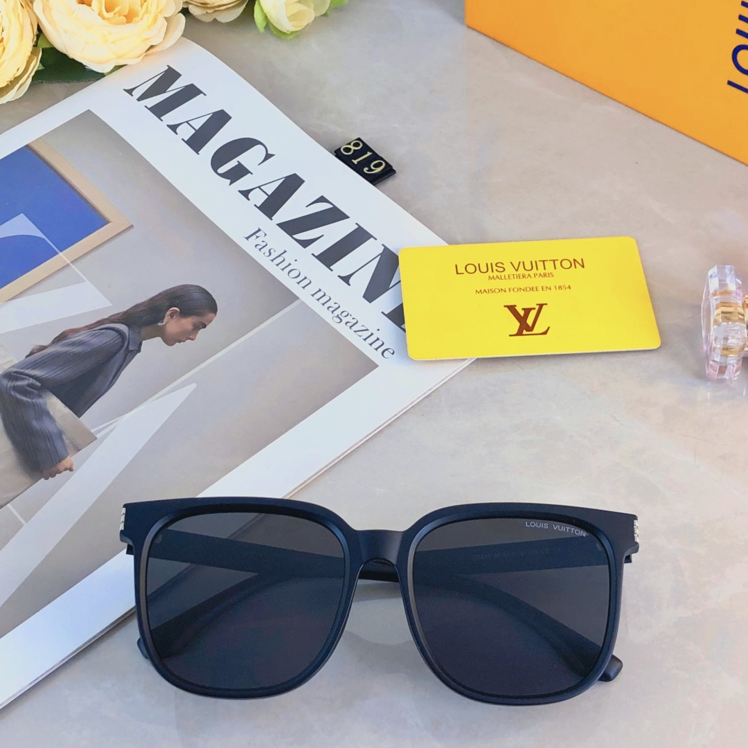。。Louis vuitto*韩系大框偏光太阳眼镜高级感复古方框大脸防紫外线墨镜
