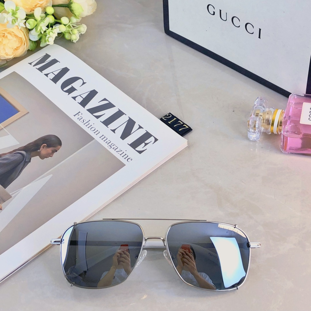 。。Gucc*高清偏光镜片金属双梁潮流墨镜女太阳眼镜男防晒遮阳开车
