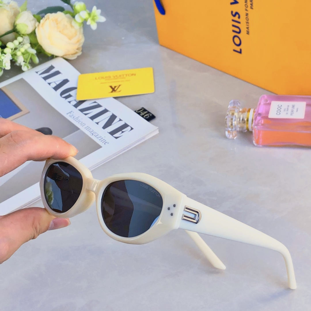 。。Louis vuitto*2025新款墨镜女猫眼小框复古级感太阳眼镜防紫外线防晒太阳镜