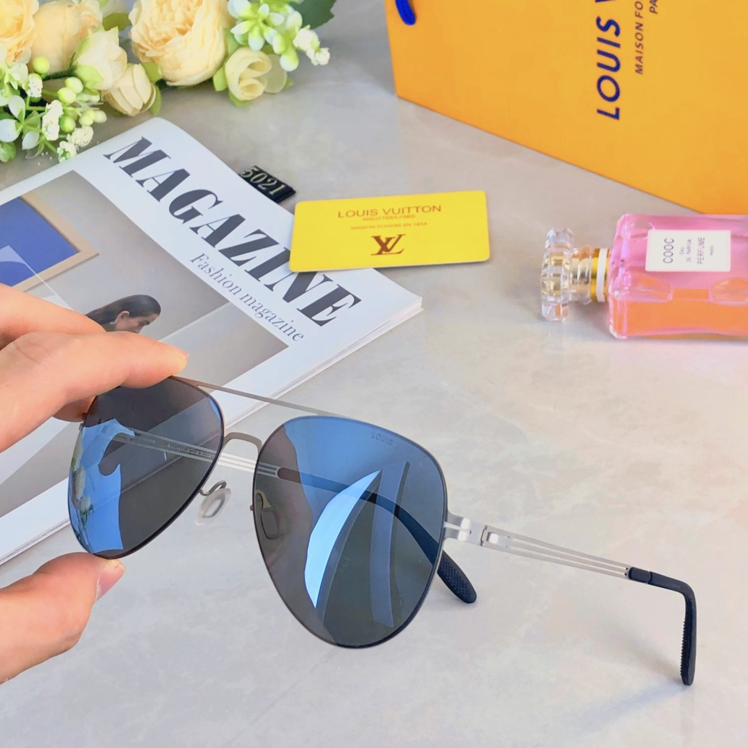 。。Louis vuitto*超轻简约高清尼龙镜片偏光太阳镜男士大脸驾驶墨镜高弹性不夹脸