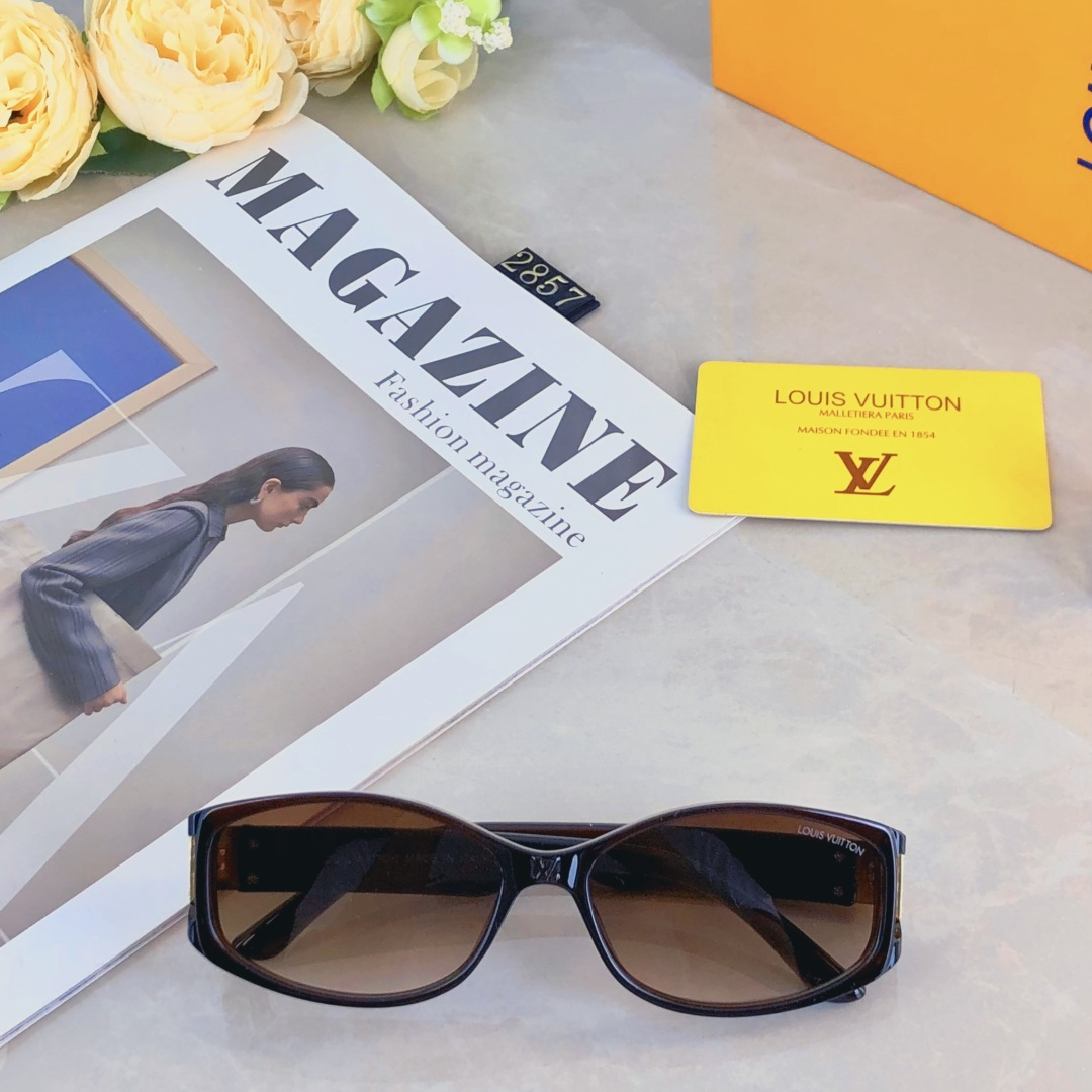 。。Louis vuitto*韩版高级感猫眼窄框辣妹墨镜女款潮时髦遮阳夏季防晒复古太阳眼镜