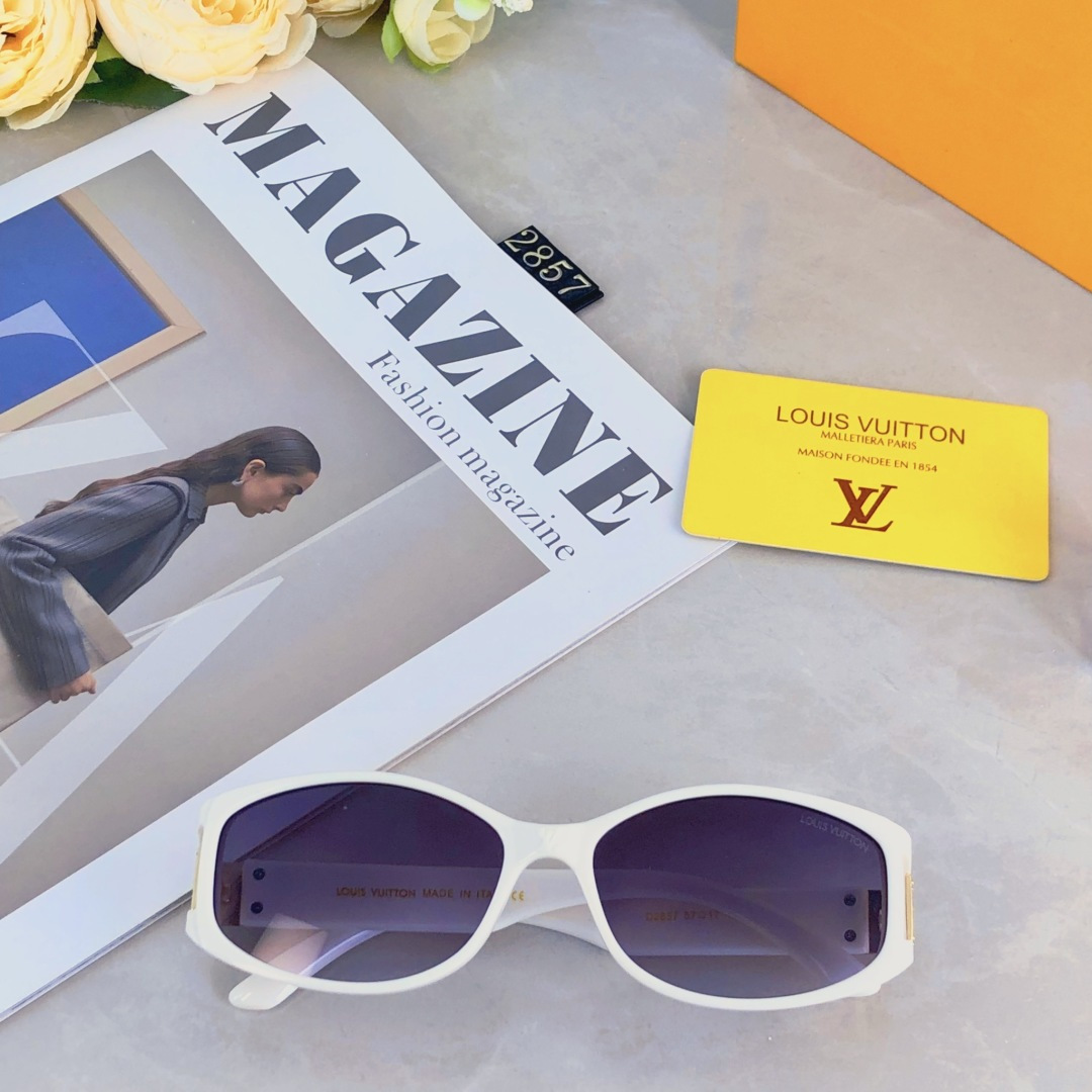 。。Louis vuitto*韩版高级感猫眼窄框辣妹墨镜女款潮时髦遮阳夏季防晒复古太阳眼镜