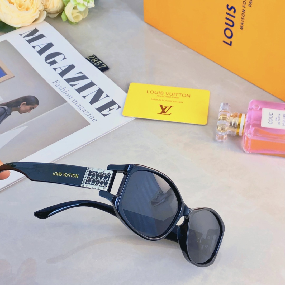 。。Louis vuitto*韩版高级感猫眼窄框辣妹墨镜女款潮时髦遮阳夏季防晒复古太阳眼镜