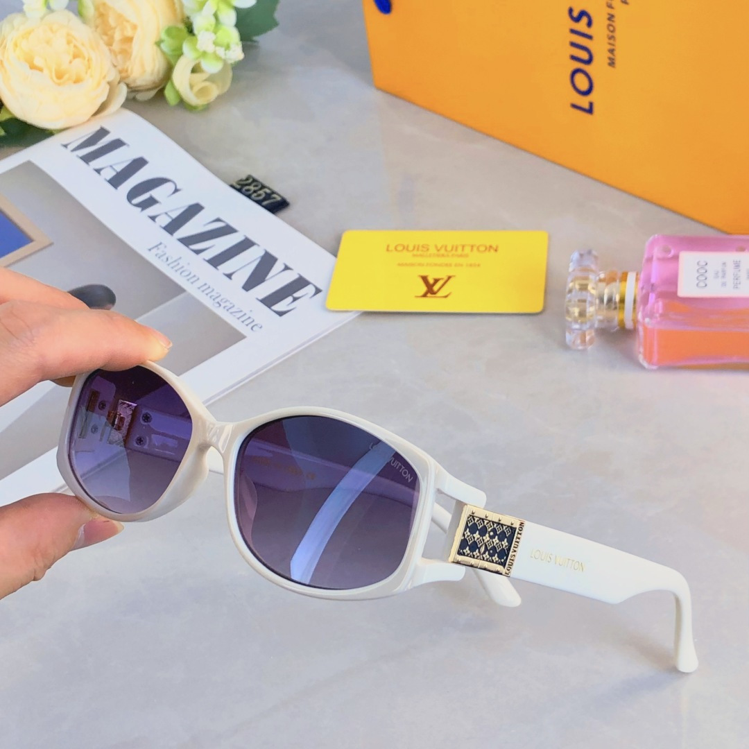 。。Louis vuitto*韩版高级感猫眼窄框辣妹墨镜女款潮时髦遮阳夏季防晒复古太阳眼镜