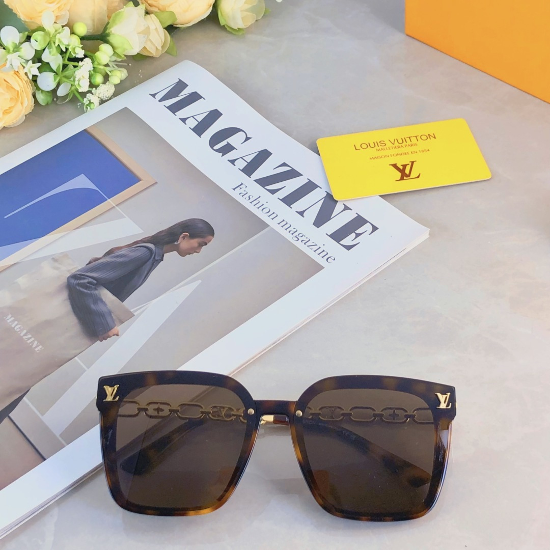 。。Louis vuitto*新款墨镜女高级感ins网红款防晒太阳镜大框圆脸显瘦眼镜潮流