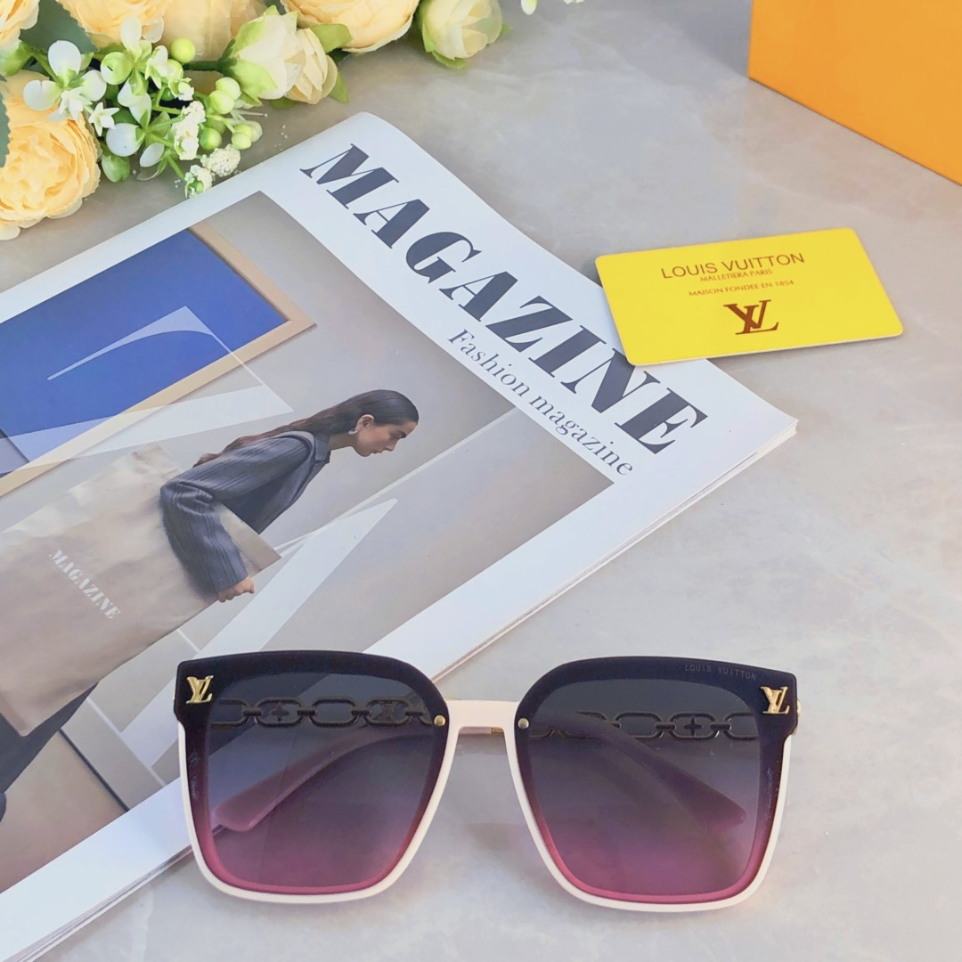 。。Louis vuitto*新款墨镜女高级感ins网红款防晒太阳镜大框圆脸显瘦眼镜潮流