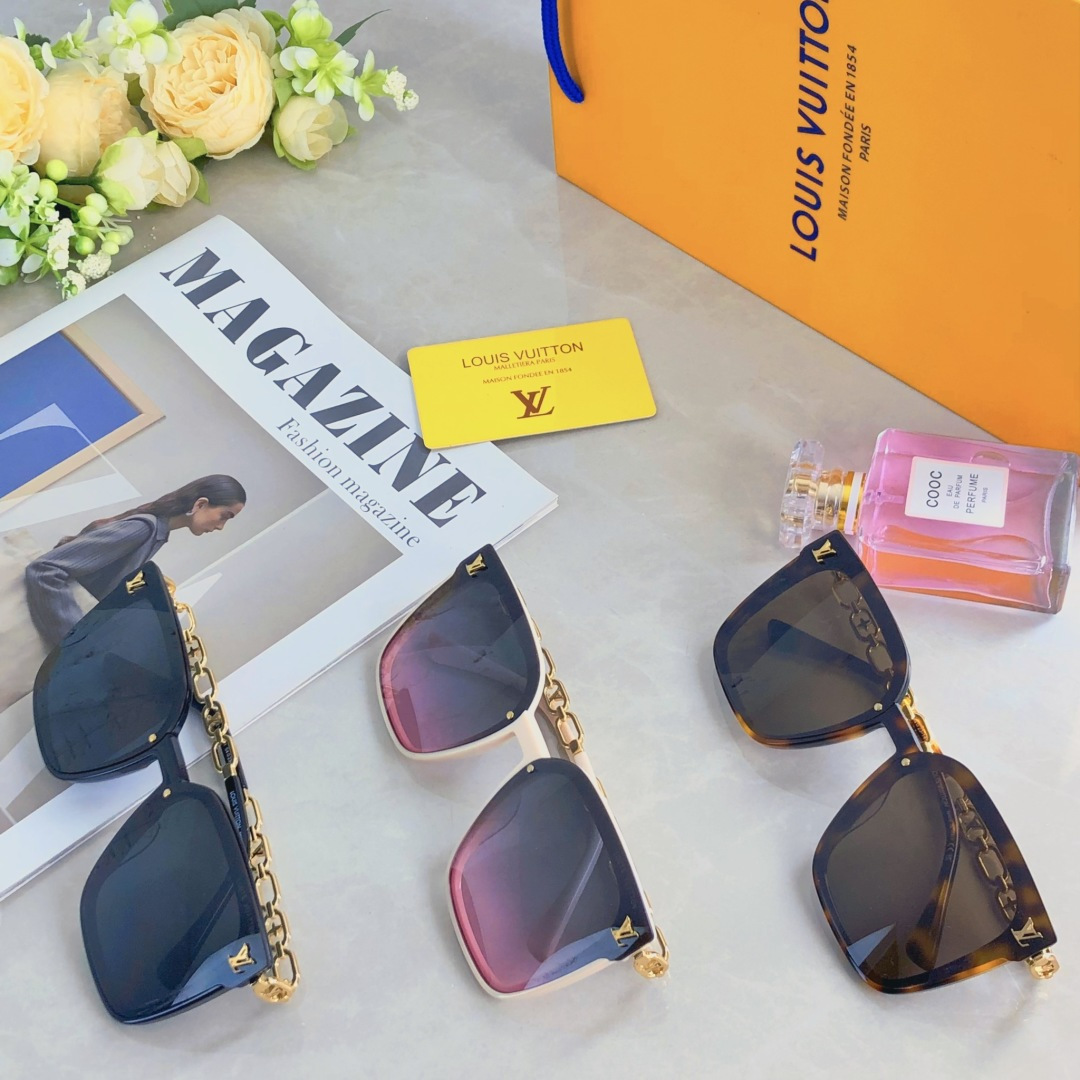 。。Louis vuitto*新款墨镜女高级感ins网红款防晒太阳镜大框圆脸显瘦眼镜潮流