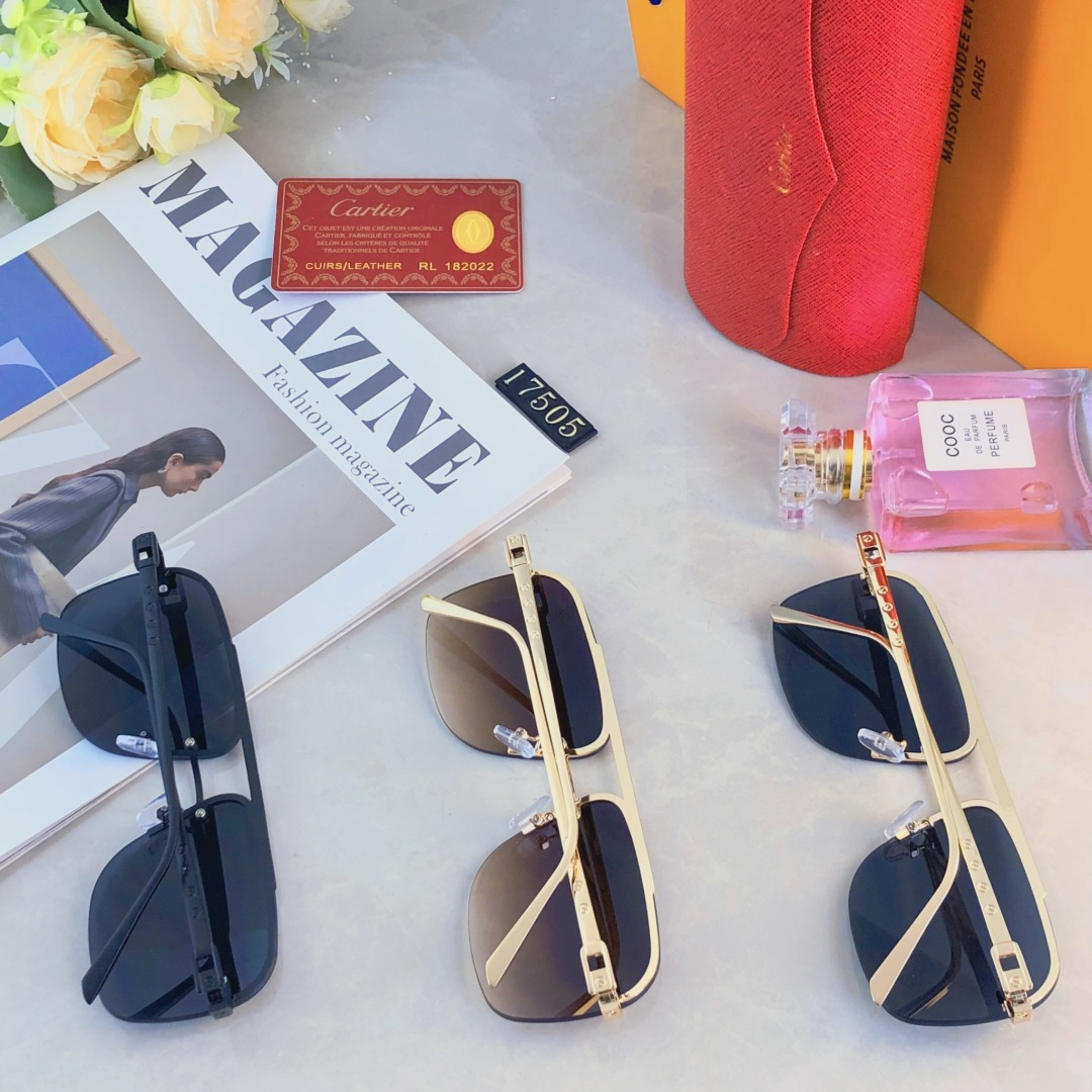 。。Cartie*复古痞帅男士双梁金属墨镜高端商务风格UV400防晒防紫外线太阳镜