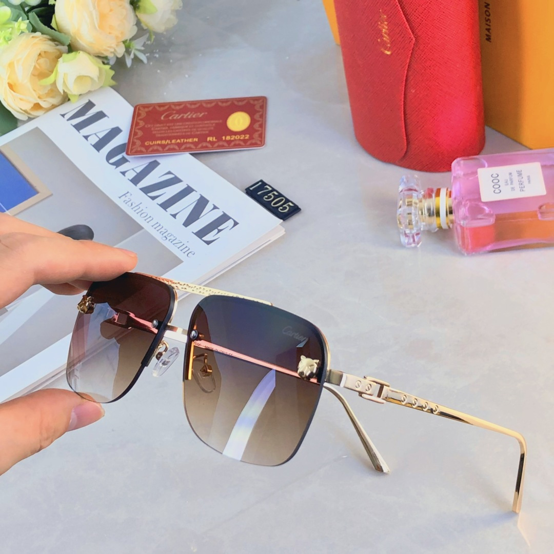 。。Cartie*复古痞帅男士双梁金属墨镜高端商务风格UV400防晒防紫外线太阳镜