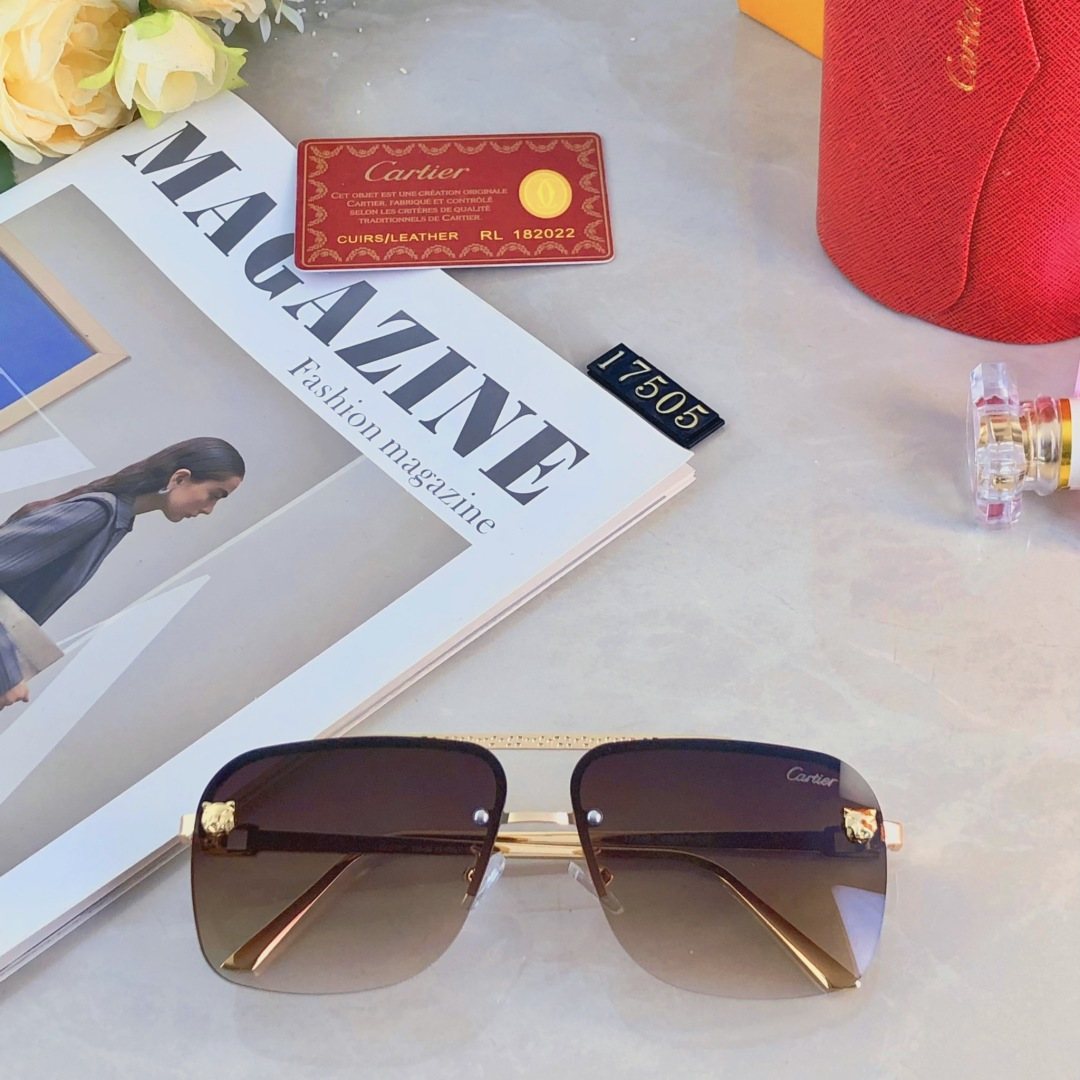 。。Cartie*复古痞帅男士双梁金属墨镜高端商务风格UV400防晒防紫外线太阳镜