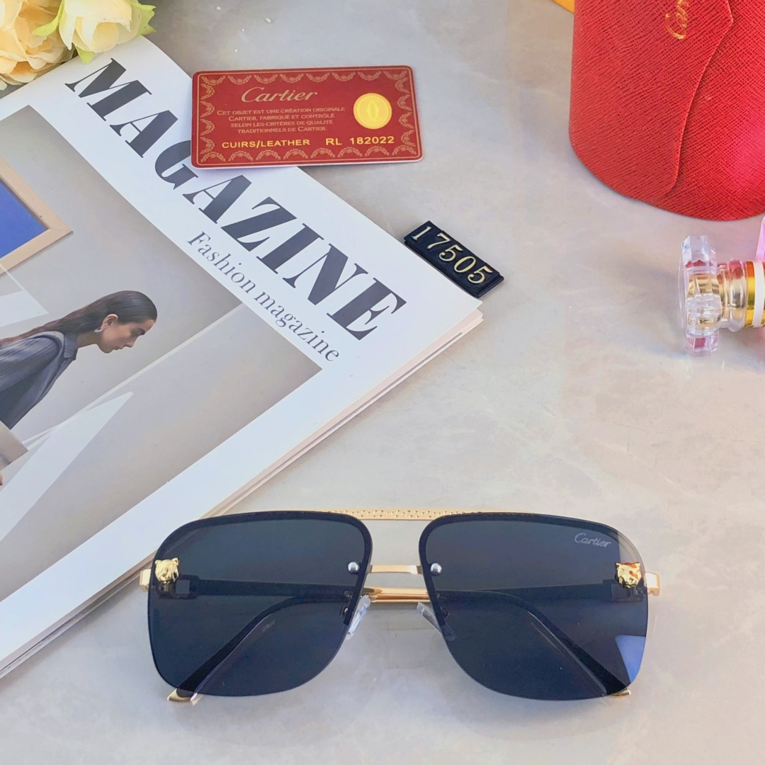。。Cartie*复古痞帅男士双梁金属墨镜高端商务风格UV400防晒防紫外线太阳镜