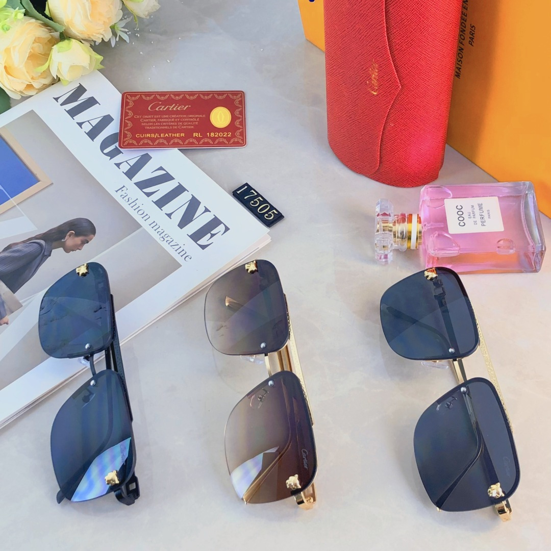 。。Cartie*复古痞帅男士双梁金属墨镜高端商务风格UV400防晒防紫外线太阳镜