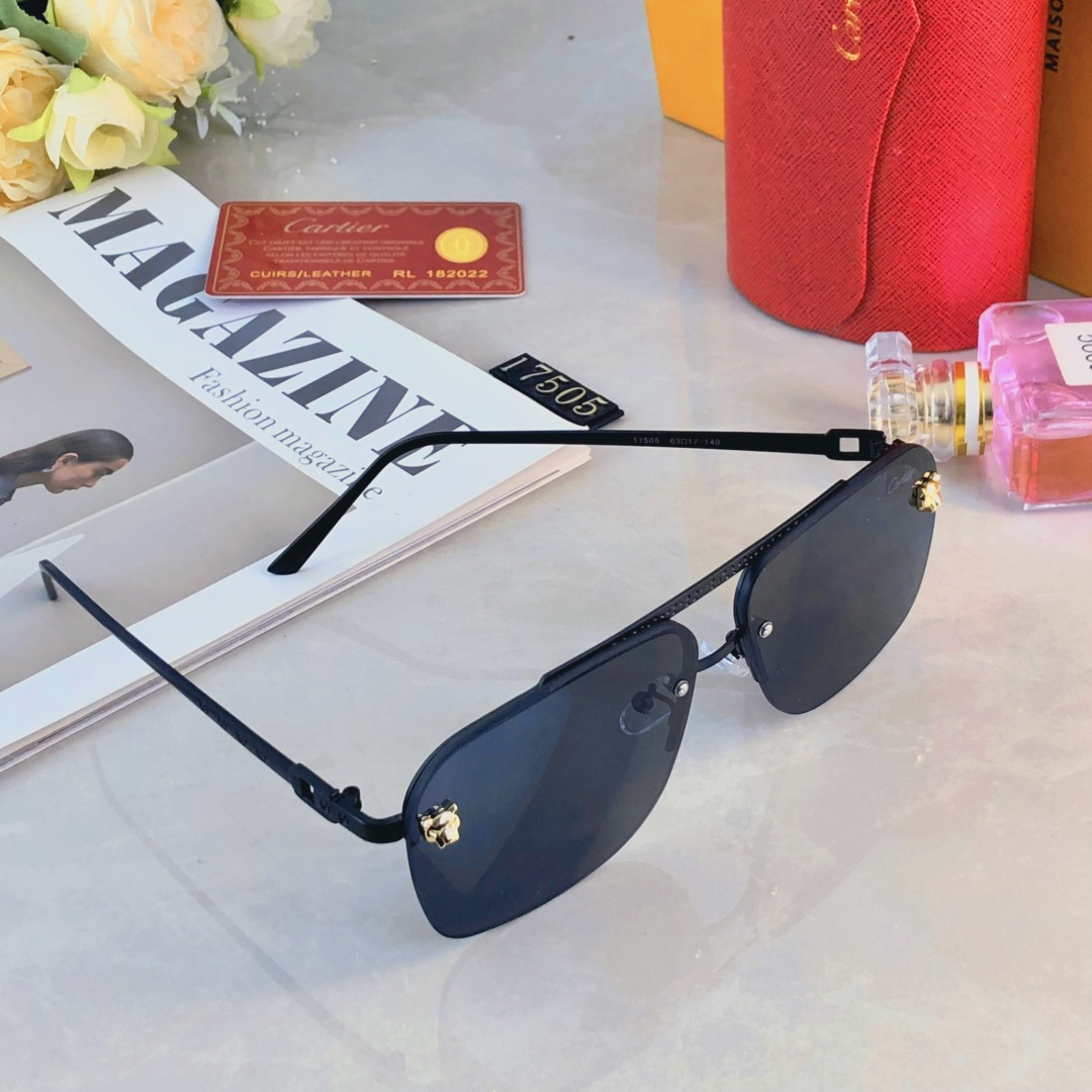 。。Cartie*复古痞帅男士双梁金属墨镜高端商务风格UV400防晒防紫外线太阳镜