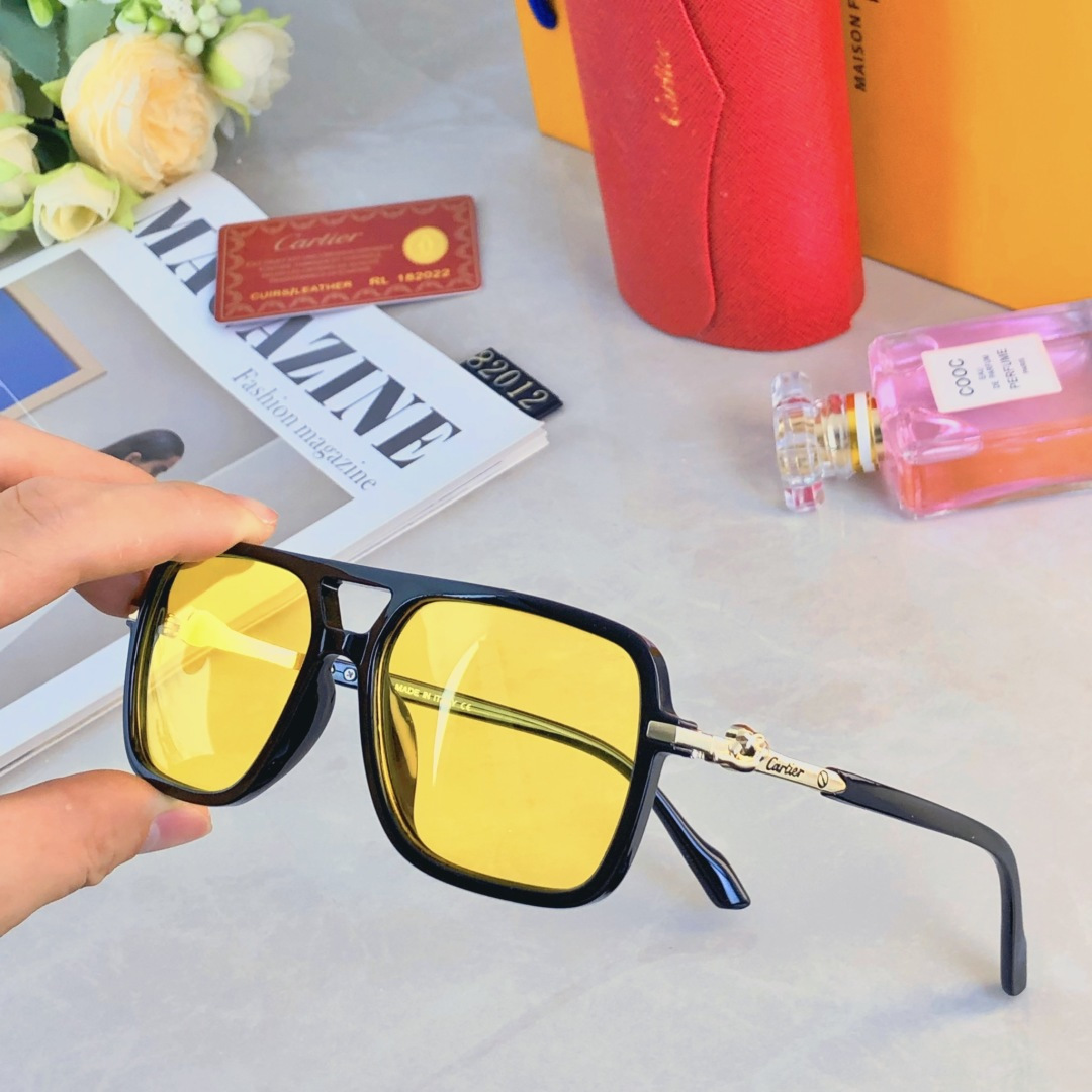 。。Cartie*新款摩登外出旅行太阳镜酷男女欧美个性大框墨镜跨境百搭眼镜装饰
