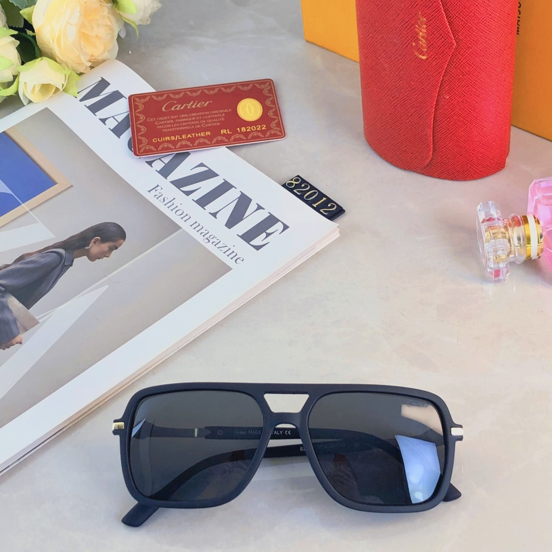 。。Cartie*新款摩登外出旅行太阳镜酷男女欧美个性大框墨镜跨境百搭眼镜装饰