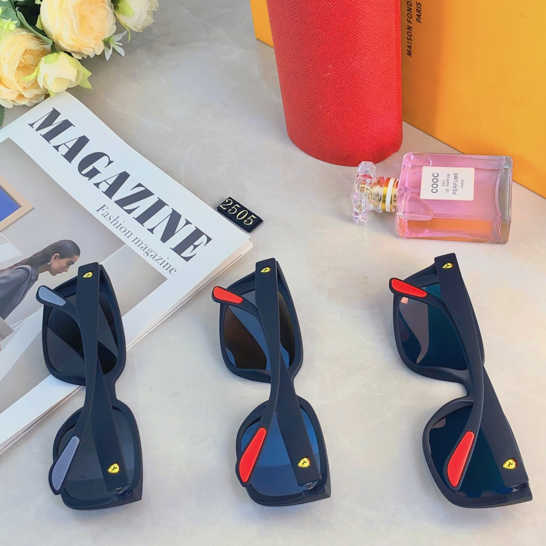 。。Ferrar*ins网红风气质款方形时髦小框偏光防紫外线太阳眼镜街拍墨镜潮