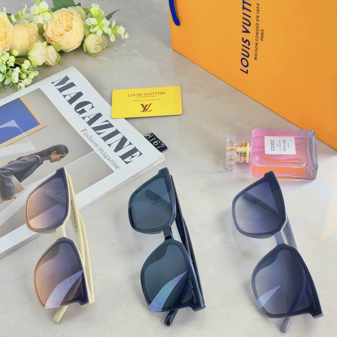 。。Louis vuitto*韩版复古遮阳猫眼近视墨镜女款潮高级感方形太阳眼镜男款