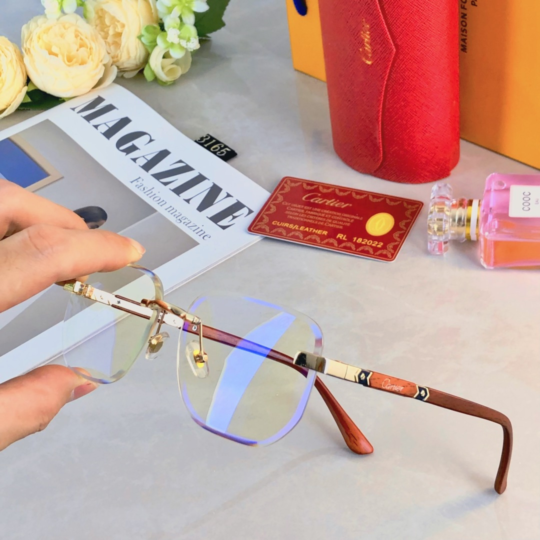 。。Cartie*简约无框墨镜防蓝光防紫外线太阳镜UV400户外防晒遮阳