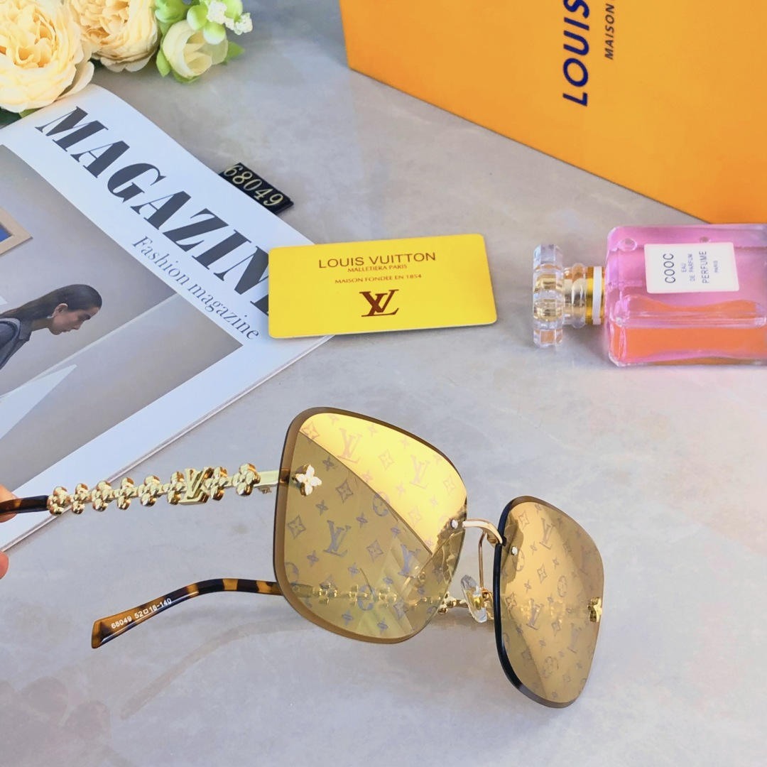 。。Louis vuitto*2025新款防晒金属墨镜女高级感显脸小防紫外线高清开车太阳镜