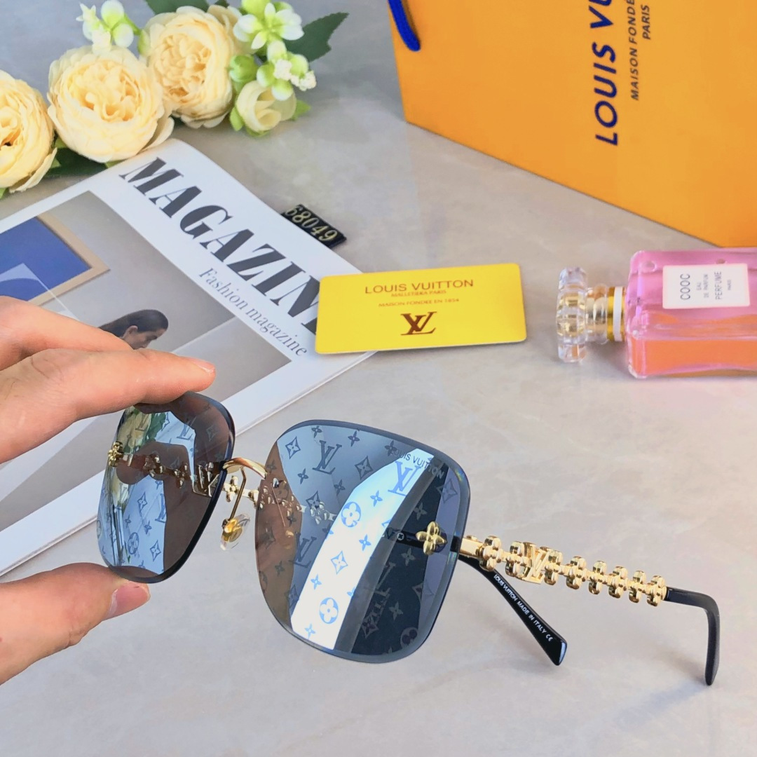 。。Louis vuitto*2025新款防晒金属墨镜女高级感显脸小防紫外线高清开车太阳镜