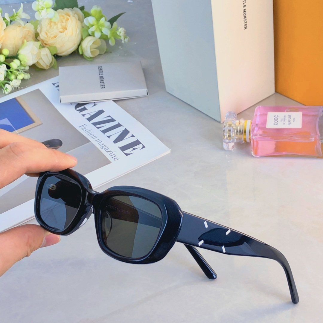 。。韩版复古黑色方形窄框时髦墨镜女款潮街拍高级感夏季太阳眼镜男