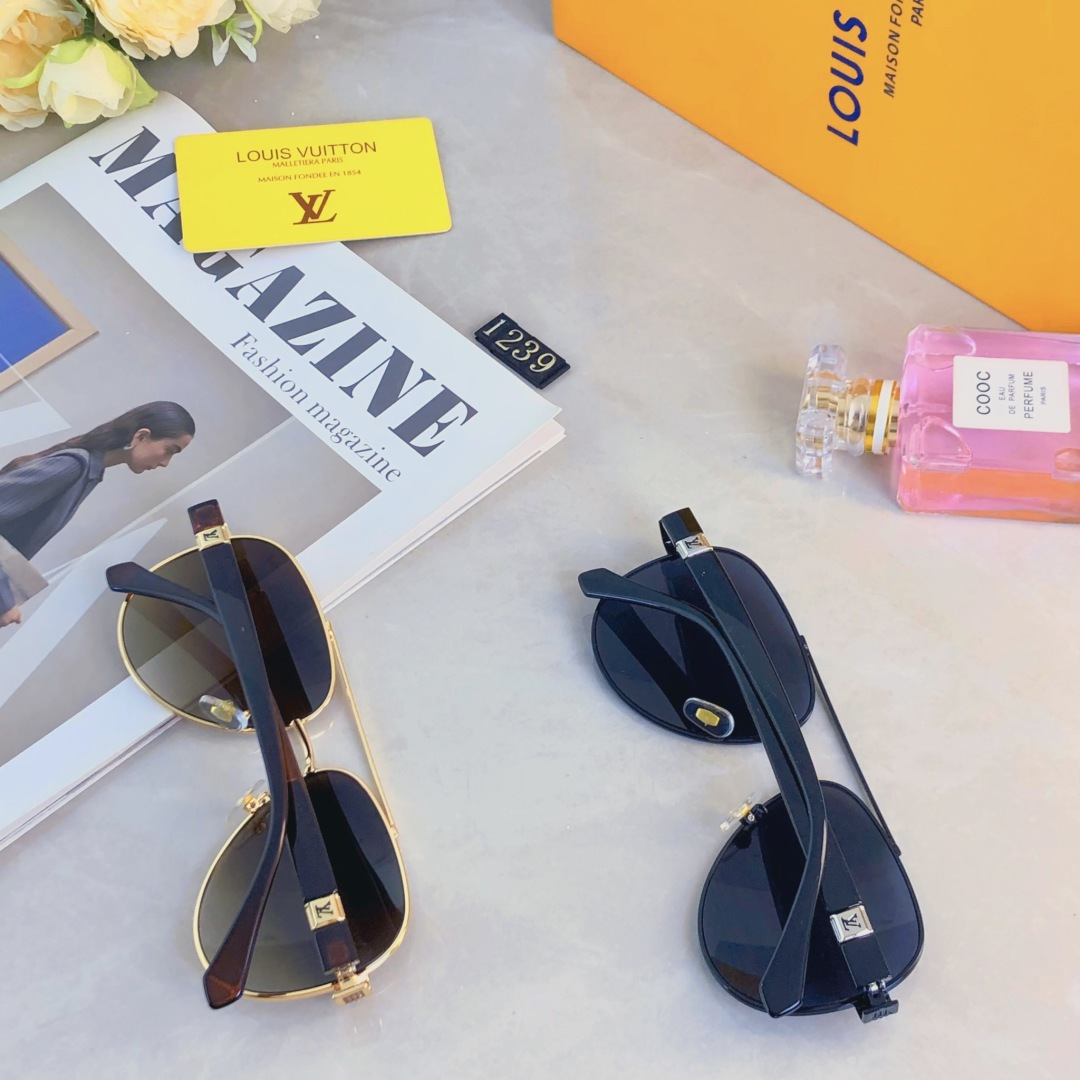 。。Louis vuitto*情侣款复古飞行员太阳镜男女高颜值时尚街拍遮阳防晒墨镜拍照旅游