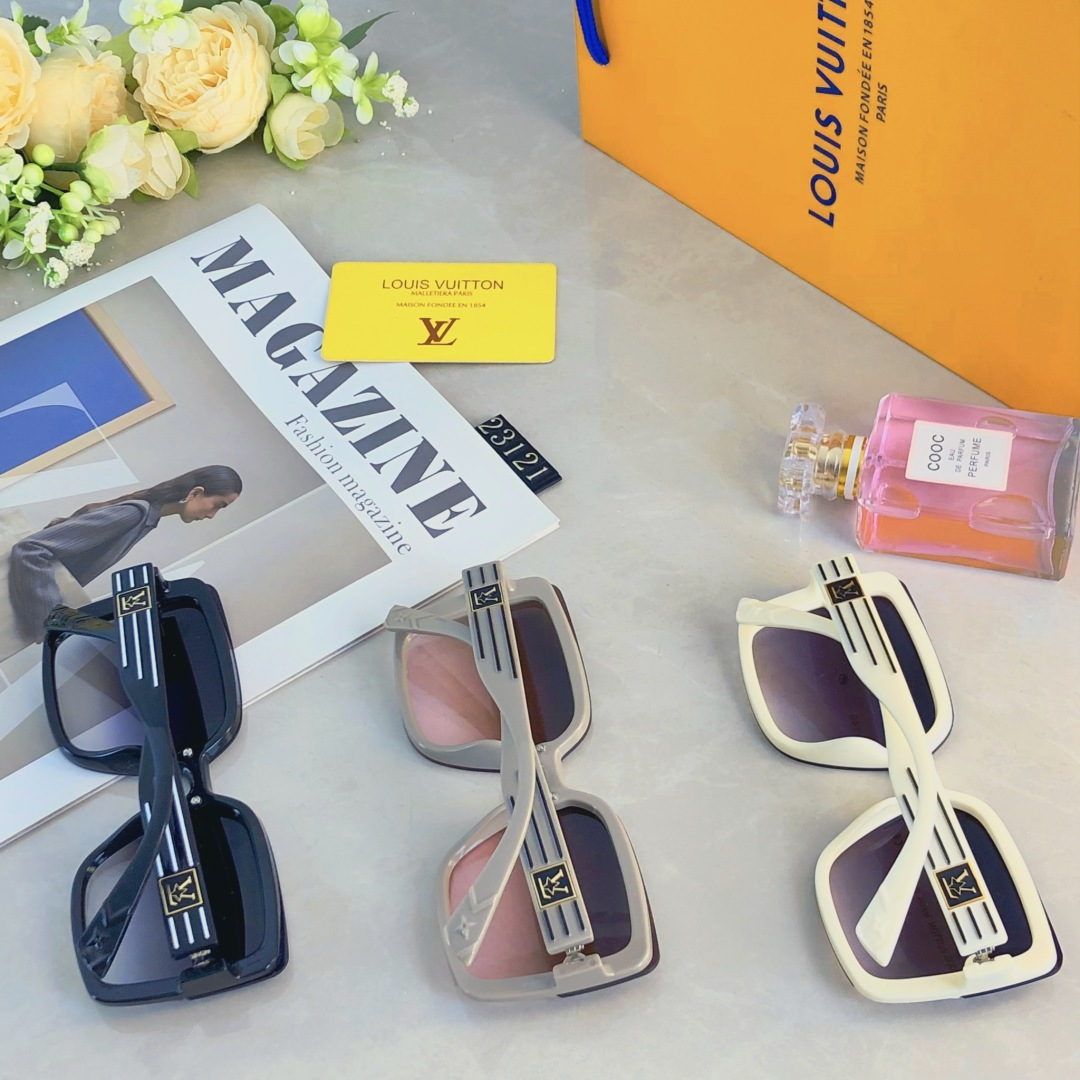 。。Louis vuitto*2025新款墨镜女韩版高级感圆脸显瘦大框夏季防晒遮阳ins太阳镜潮