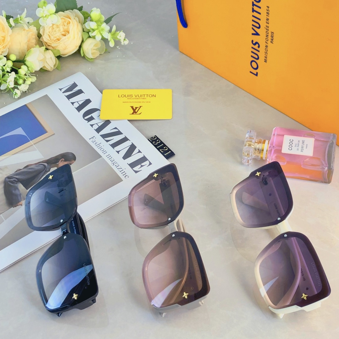 。。Louis vuitto*2025新款墨镜女韩版高级感圆脸显瘦大框夏季防晒遮阳ins太阳镜潮