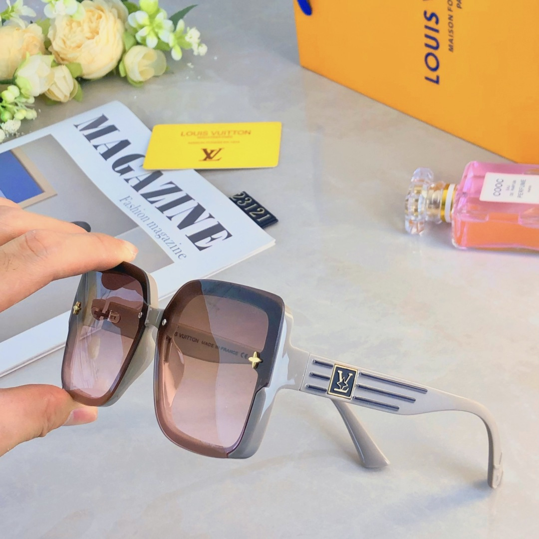 。。Louis vuitto*2025新款墨镜女韩版高级感圆脸显瘦大框夏季防晒遮阳ins太阳镜潮