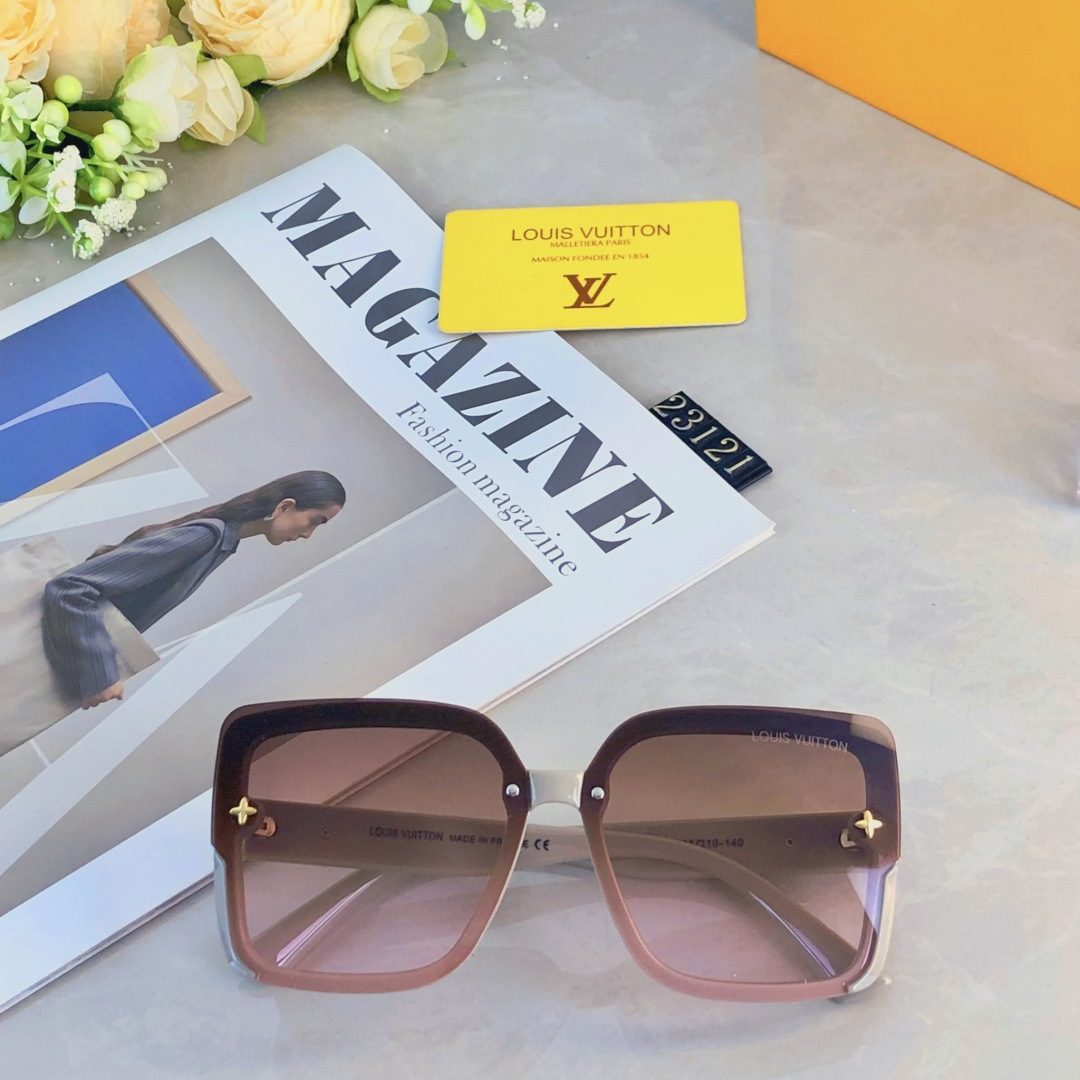 。。Louis vuitto*2025新款墨镜女韩版高级感圆脸显瘦大框夏季防晒遮阳ins太阳镜潮