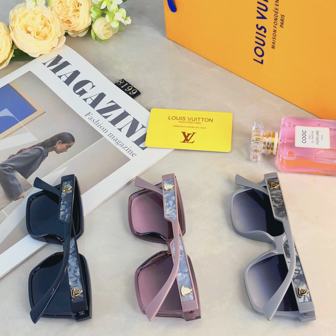 。。Louis vuitto*新款复古猫眼时髦潮搭高级感遮阳墨镜港风个性街拍防紫外线太阳镜