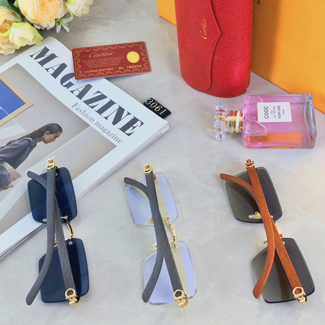 。。Cartie*简约男士帅气豹子头墨镜太阳眼镜男户外防晒UV400遮阳眼镜