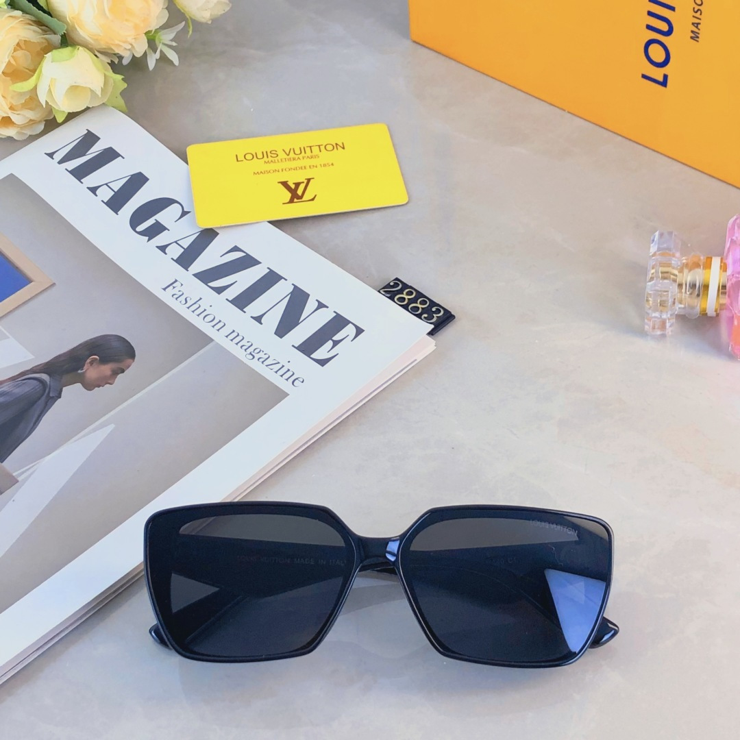 。。Louis vuitto*女潮高级感方形圆脸太阳眼镜百搭凹造型墨镜